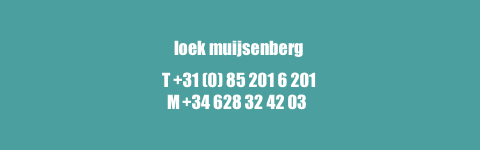 loek muijsenbergT +31 (0) 85 201 6 201M +34 628